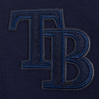 MLB TAMPA BAY RAYS TRIPLE TONAL WOMEN'S DOUBLE KNIT FULL ZIP HOODIE (MIDNIGHT NAVY)