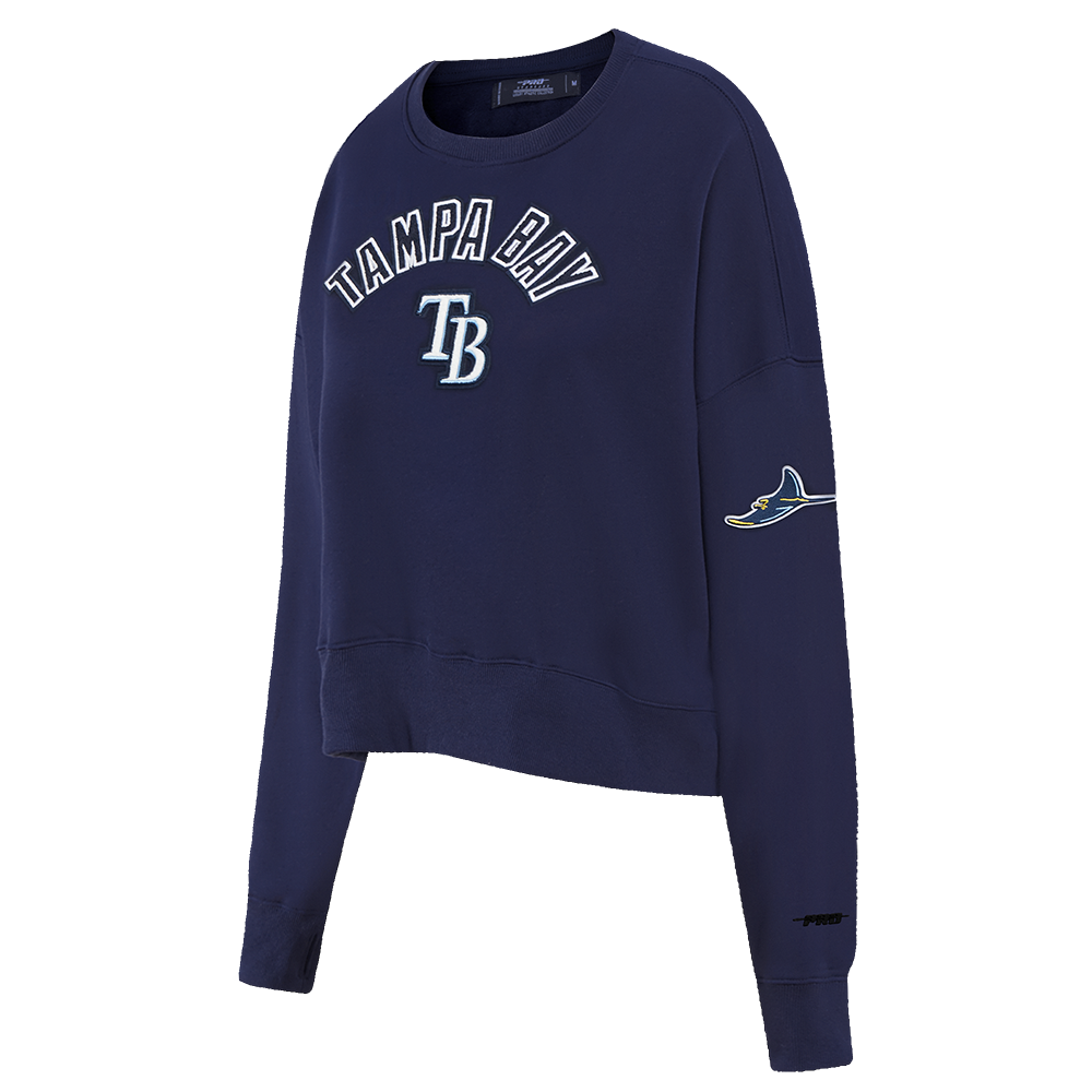 MLB TAMPA BAY RAYS CLASSIC WOMEN'S FLEECE CREWNECK (MIDNIGHT NAVY)