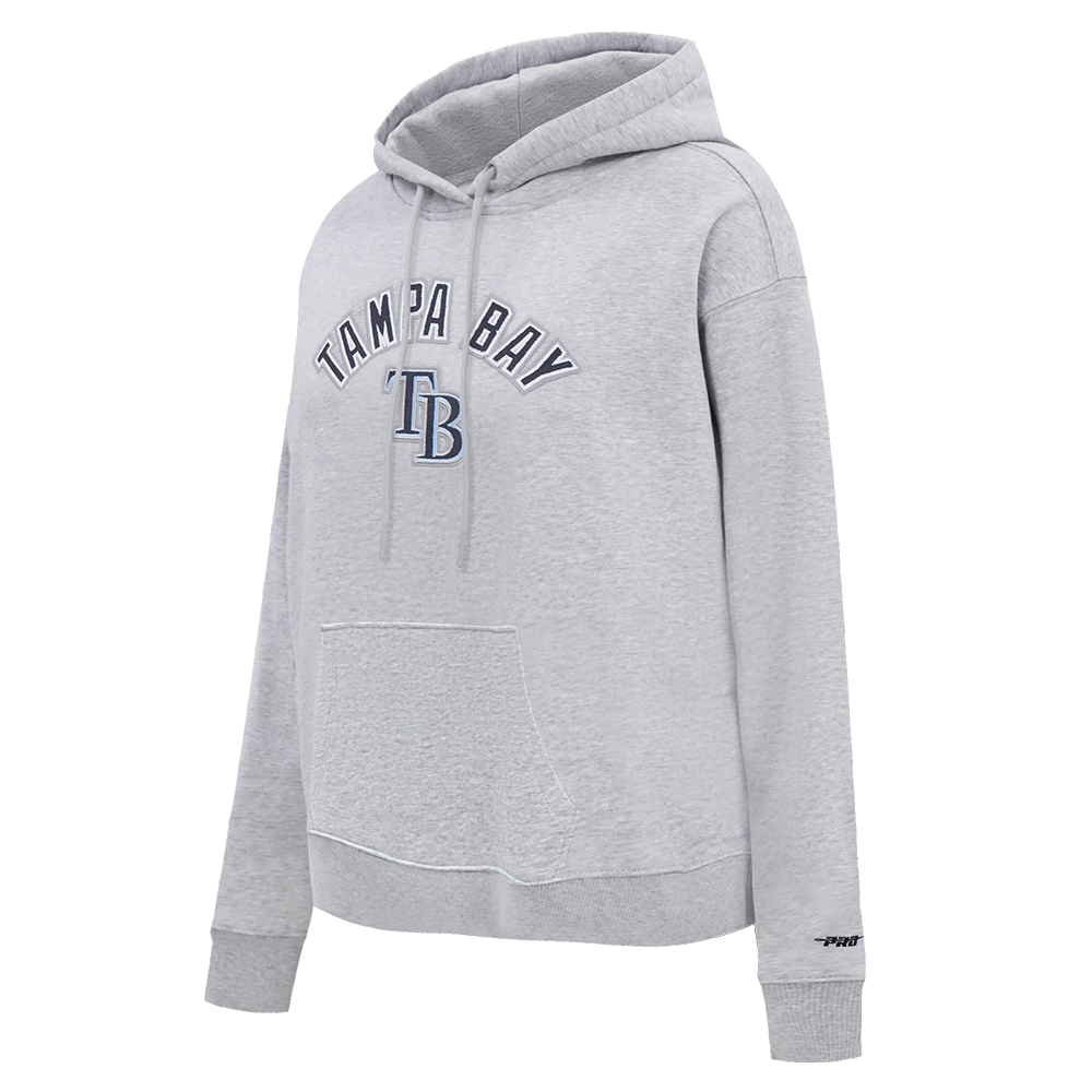 MLB TAMPA BAY RAYS CLASSIC WOMEN'S FLEECE PULLOVER HOODIE (HEATHER GREY)