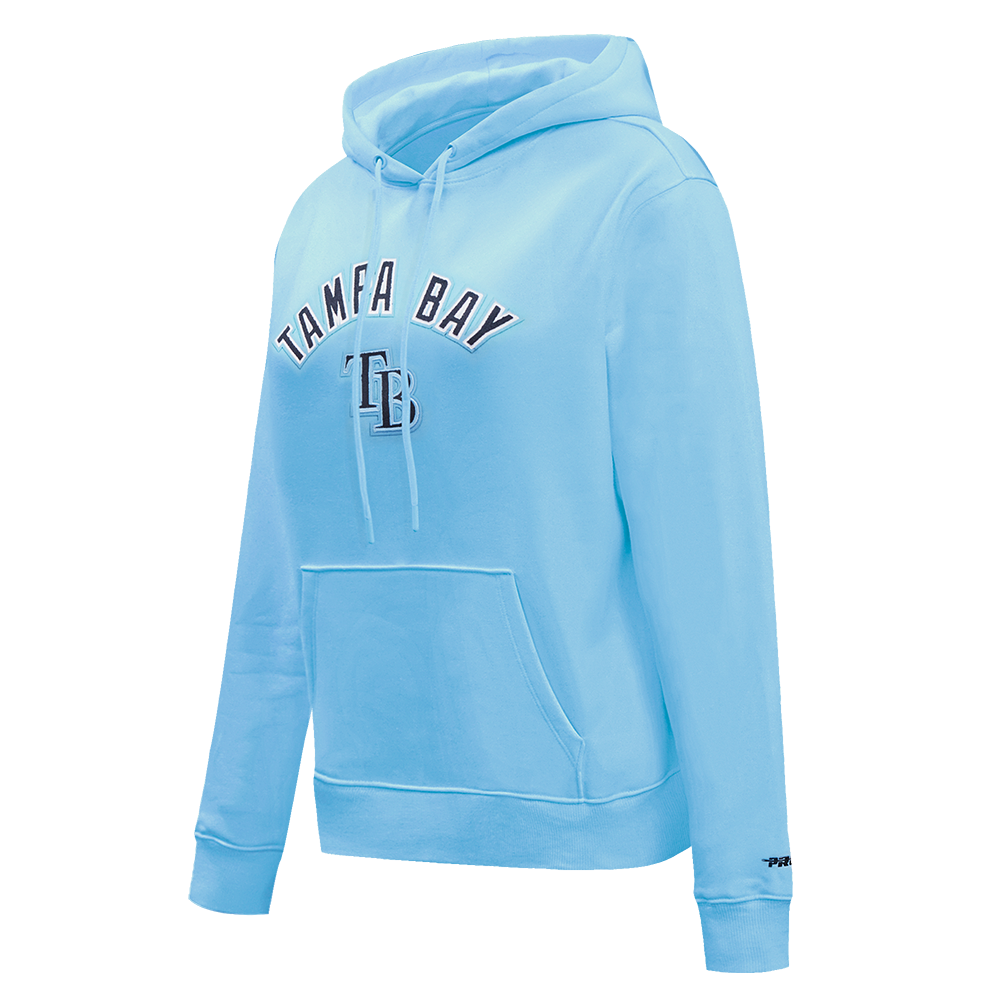 MLB TAMPA BAY RAYS CLASSIC WOMEN'S FLEECE PULLOVER HOODIE (UNIVERSITY BLUE)