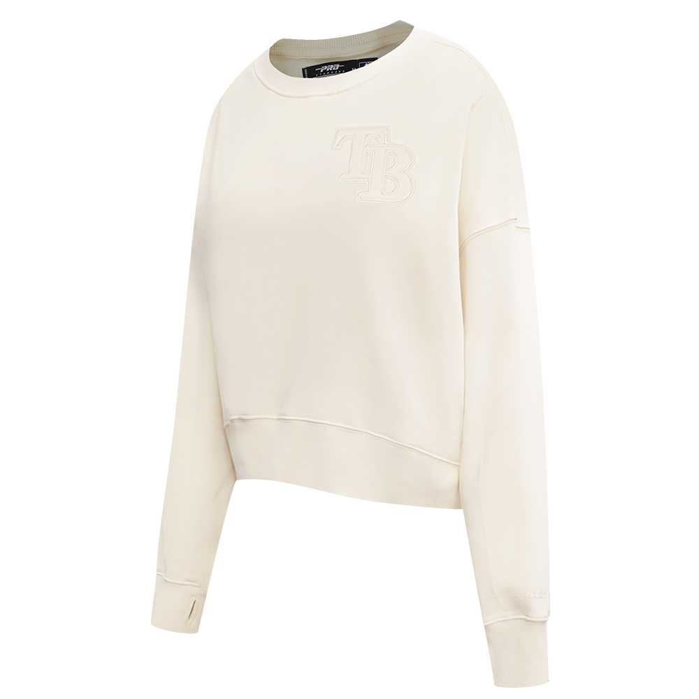 MLB TAMPA BAY RAYS NEUTRAL WOMEN'S CREWNECK (EGGSHELL)