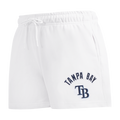 MLB TAMPA BAY RAYS CLASSIC WOMEN'S FLEECE SHORT (WHITE)