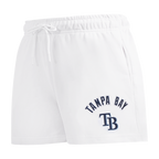 MLB TAMPA BAY RAYS CLASSIC WOMEN'S FLEECE SHORT (WHITE)