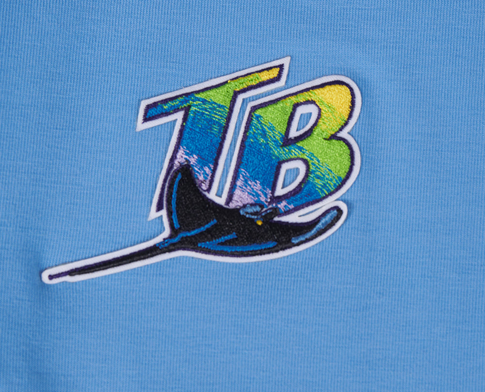 MLB TAMPA BAY RAYS RETRO CLASSIC LEGGING EN JERSEY POUR FEMME (BLEU UNIVERSITÉ)