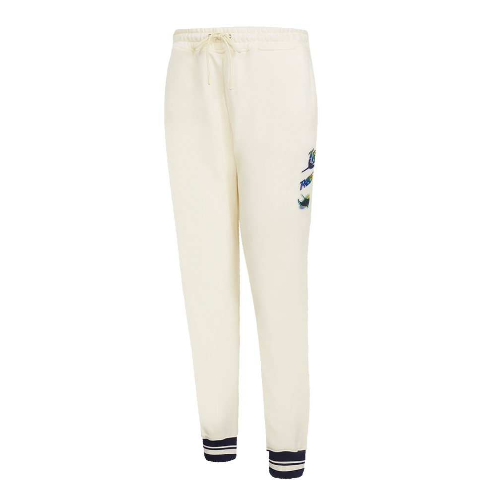 MLB TAMPA BAY RAYS RETRO CLASSIC PANTALON OUATÉ CÔTELÉ POUR FEMME (COQUILLE D'ŒUF/MARINE MINUIT)