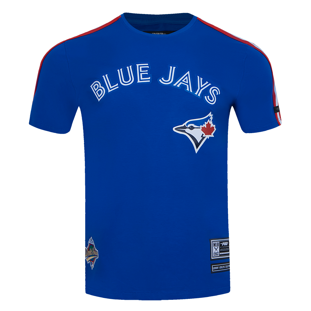 MLB TORONTO BLUE JAYS CLASSIC MESH SJ STRIPED TOP (ROYAL BLUE/RED)