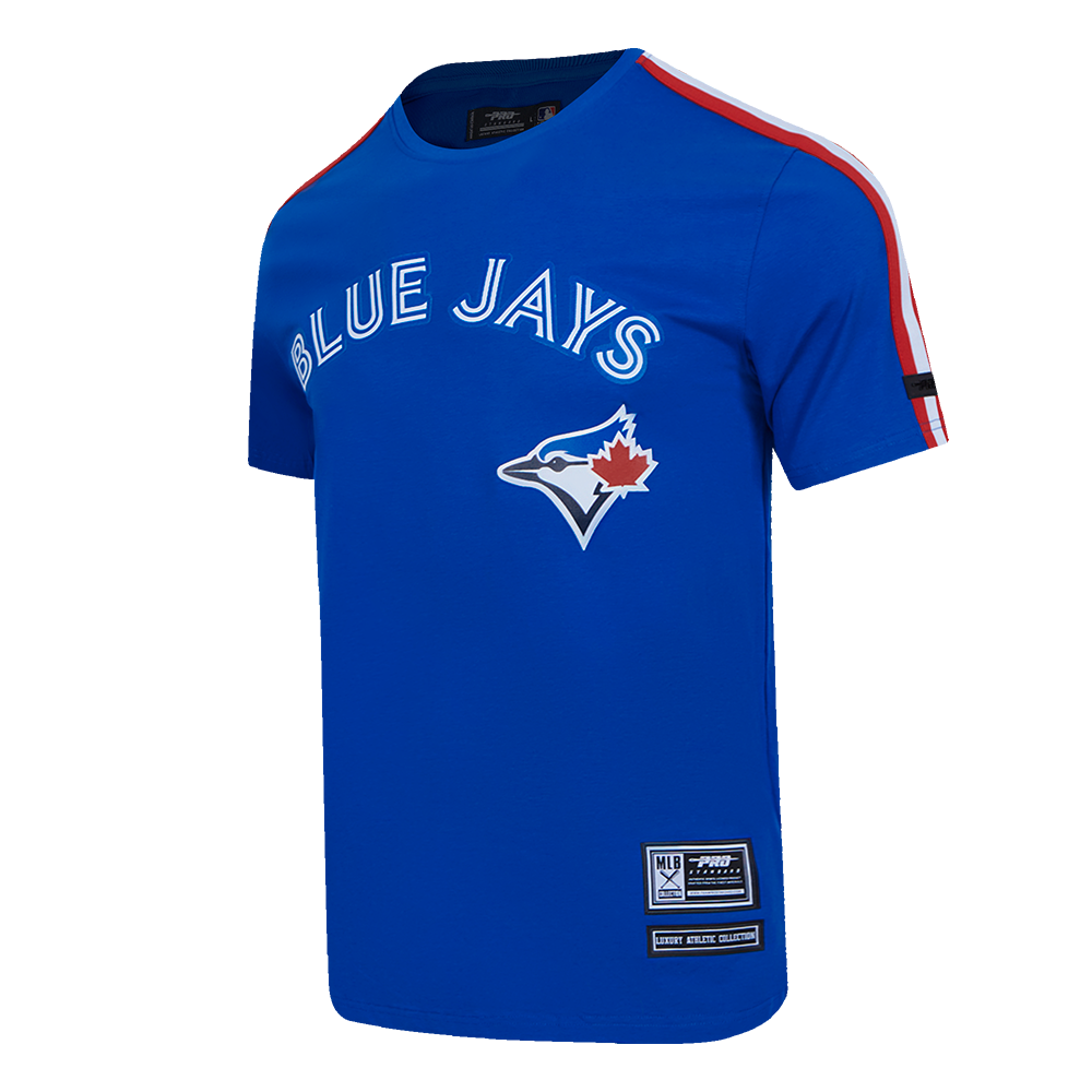MLB TORONTO BLUE JAYS CLASSIC MESH SJ STRIPED TOP (ROYAL BLUE/RED)