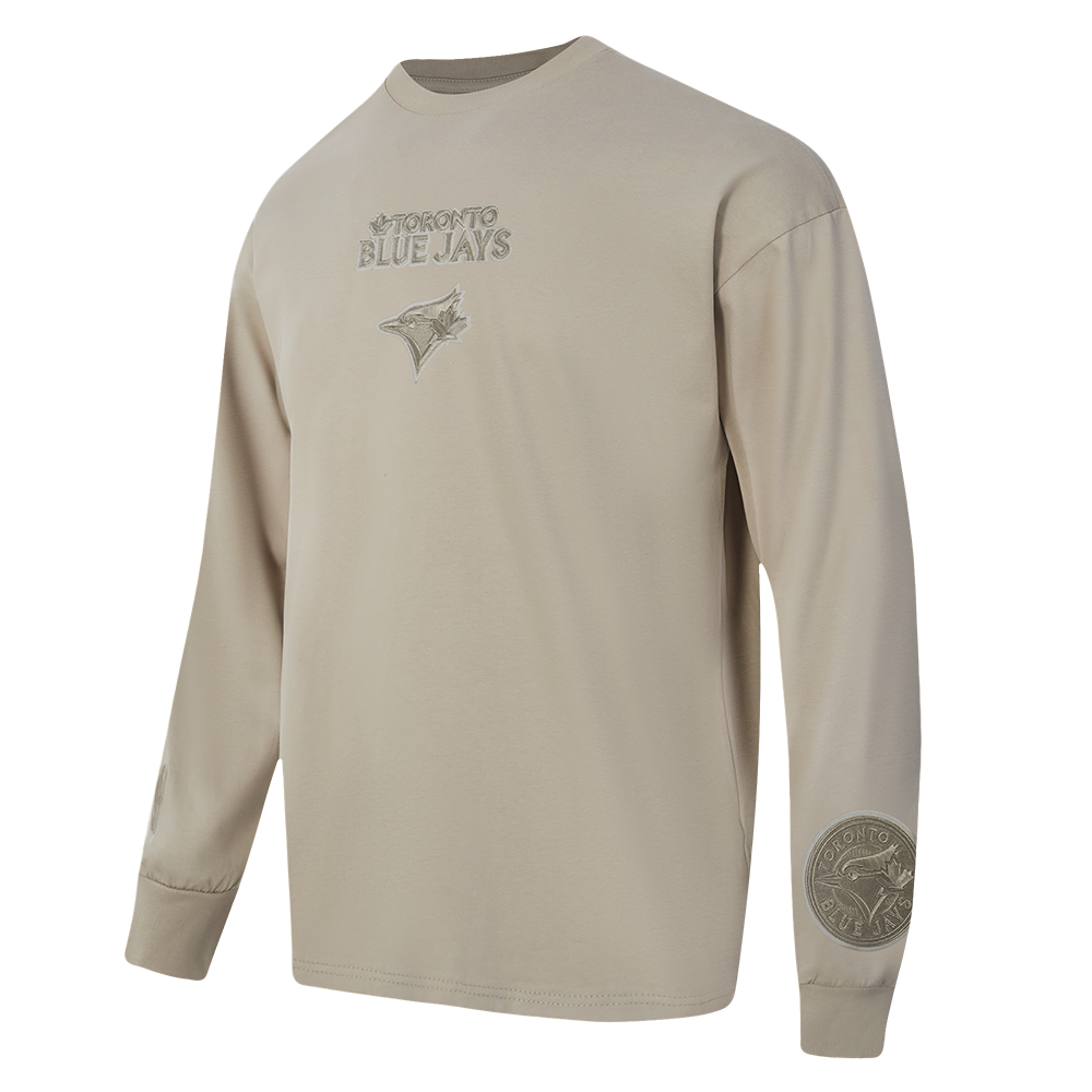 MLB TORONTO BLUE JAYS WINGSPAN MEN'S DROP SHOULDER LS TOP v2 (TAUPE)