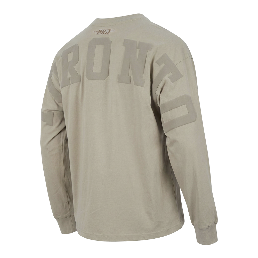 MLB TORONTO BLUE JAYS WINGSPAN MEN'S DROP SHOULDER LS TOP v2 (TAUPE)
