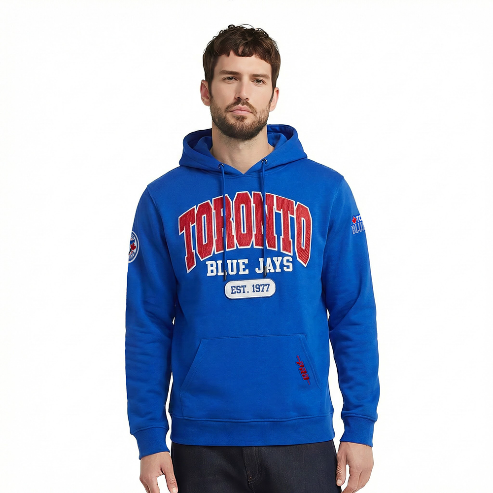 MLB TORONTO BLUE JAYS CITY ARCH MEN'S FLC PO HOODIE (ROYAL BLUE)