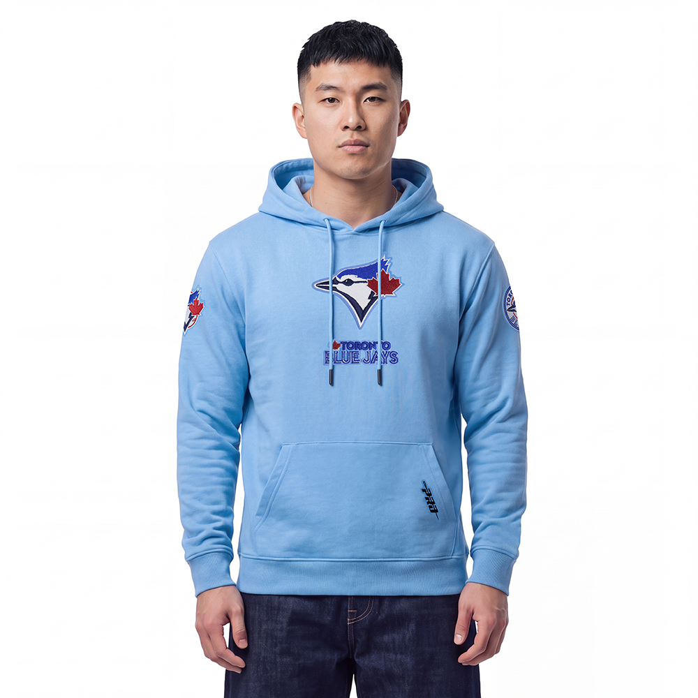 MLB TORONTO BLUE JAYS CLASSIC CHENILLE MEN'S PULLOVER HOODIE (UNIVERSITY BLUE)