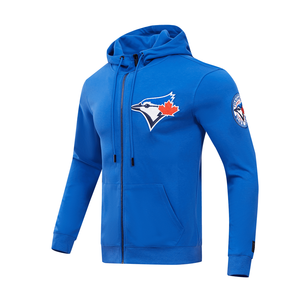 MLB TORONTO BLUE JAYS CLASSIC CHENILLE MEN'S FULL ZIP PULLOVER HOODIE (ROYAL BLUE)