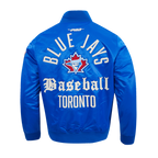 MLB TORONTO BLUE JAYS MODERN ORIGINALS MEN'S SATIN JACKET (ROYAL BLUE)