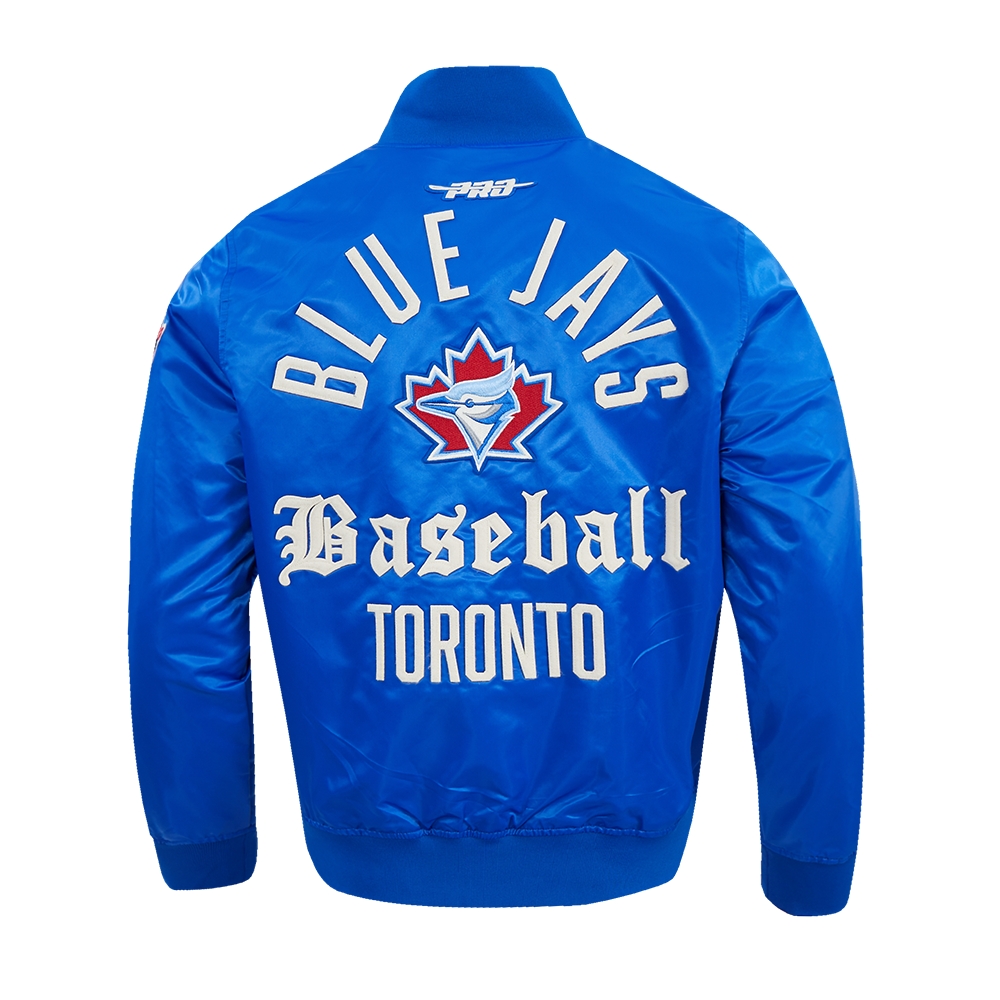 MLB TORONTO BLUE JAYS MODERN ORIGINALS MEN'S SATIN JACKET (ROYAL BLUE)
