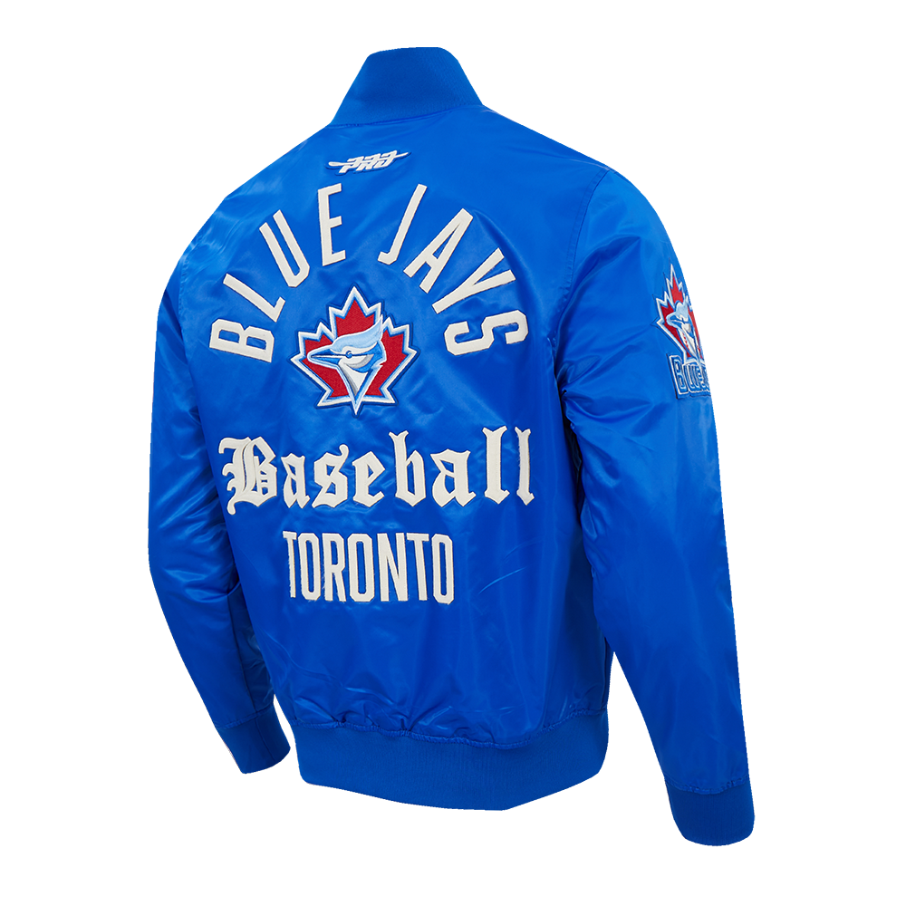 MLB TORONTO BLUE JAYS MODERN ORIGINALS MEN'S SATIN JACKET (ROYAL BLUE)