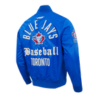 MLB TORONTO BLUE JAYS MODERN ORIGINALS MEN'S SATIN JACKET (ROYAL BLUE)