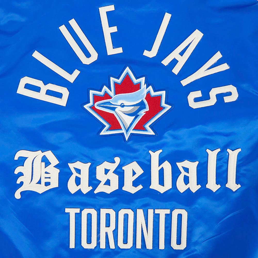 MLB TORONTO BLUE JAYS MODERN ORIGINALS MEN'S SATIN JACKET (ROYAL BLUE)