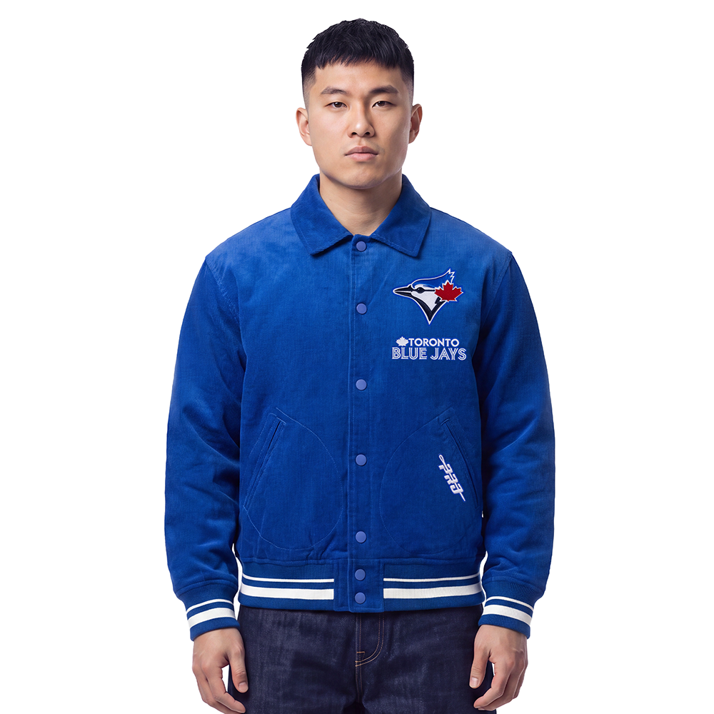 MLB TORONTO BLUE JAYS CLASSIC CORDUROY MEN'S COAT (ROYAL BLUE)