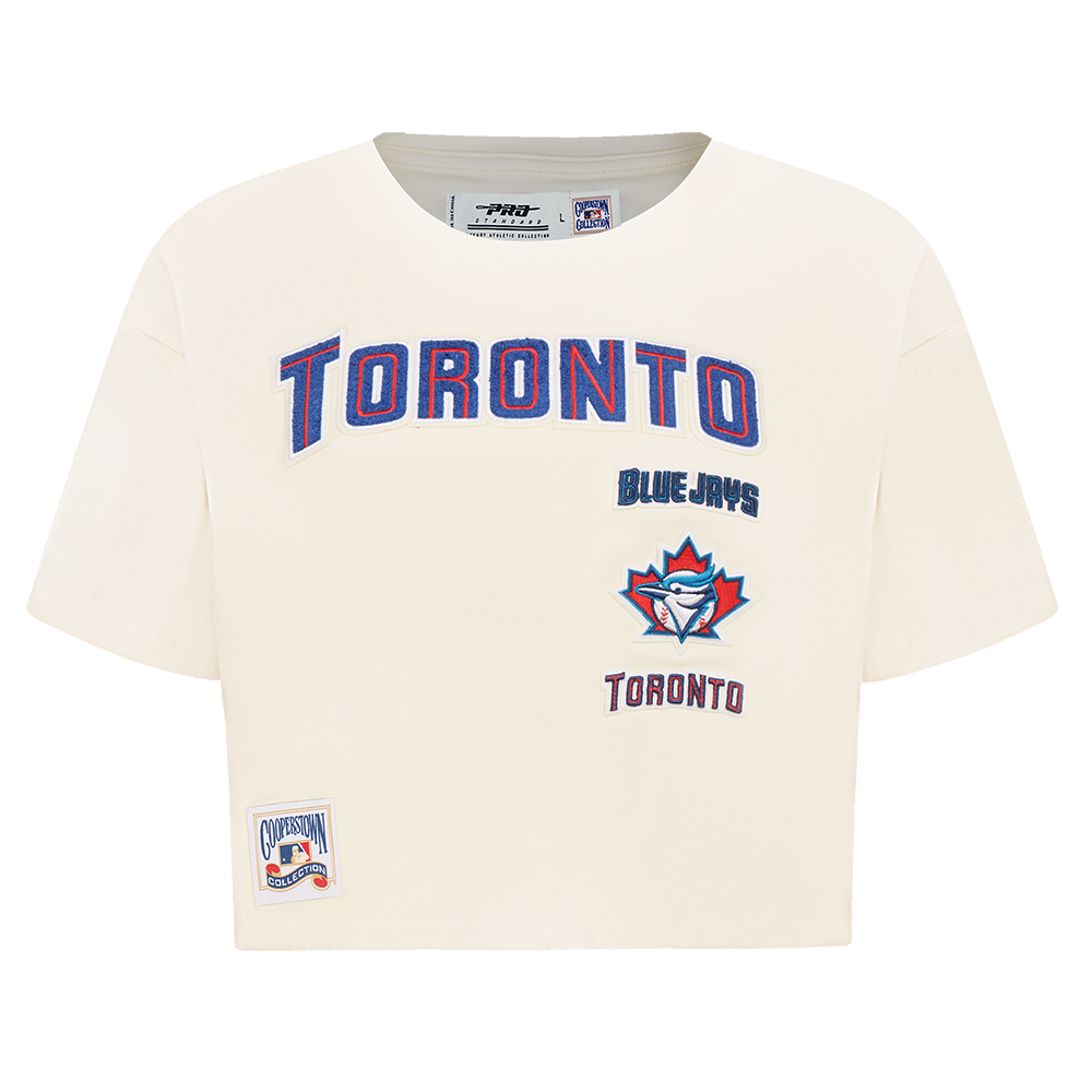 MLB TORONTO BLUE JAYS RETRO CLASSIC WOMEN'S BOXY TOP (EGGSHELL)
