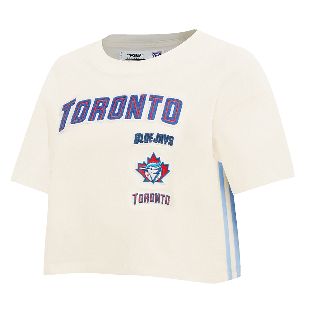 MLB TORONTO BLUE JAYS RETRO CLASSIC WOMEN'S BOXY TOP (EGGSHELL)