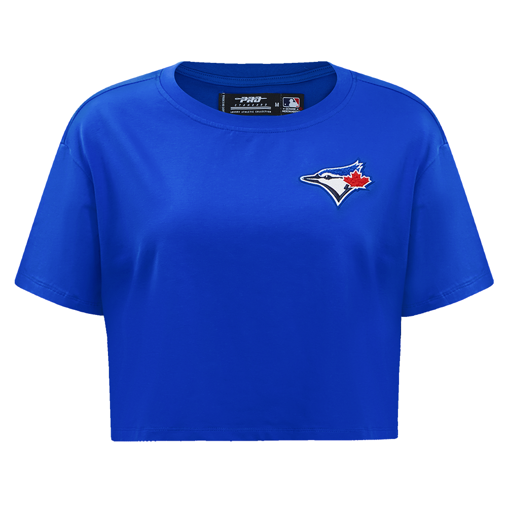 MLB TORONTO BLUE JAYS CLASSIC WOMEN'S SINGLE JERSEY BOXY TOP (ROYAL BLUE)