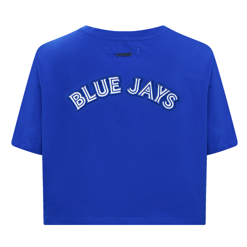 MLB TORONTO BLUE JAYS CLASSIC WOMEN'S SINGLE JERSEY BOXY TOP (ROYAL BLUE)