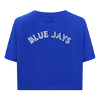 MLB TORONTO BLUE JAYS CLASSIC WOMEN'S SINGLE JERSEY BOXY TOP (ROYAL BLUE)