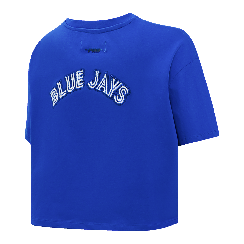 MLB TORONTO BLUE JAYS CLASSIC WOMEN'S SINGLE JERSEY BOXY TOP (ROYAL BLUE)