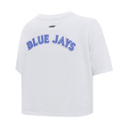 MLB TORONTO BLUE JAYS CLASSIC HAUT À COUPE CARRÉE POUR FEMME (BLANC)