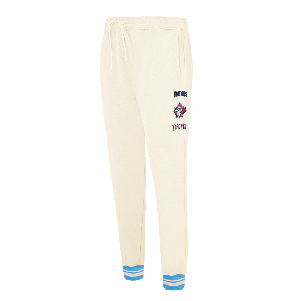 MLB TORONTO BLUE JAYS RETRO CLASSIC WOMEN'S RIB SWEATPANT (EGGSHELL/ UNIVERSITY BLUE)