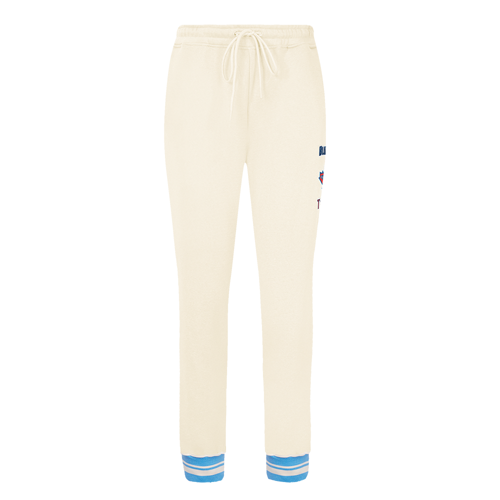 MLB TORONTO BLUE JAYS RETRO CLASSIC WOMEN'S RIB SWEATPANT (EGGSHELL/ UNIVERSITY BLUE)