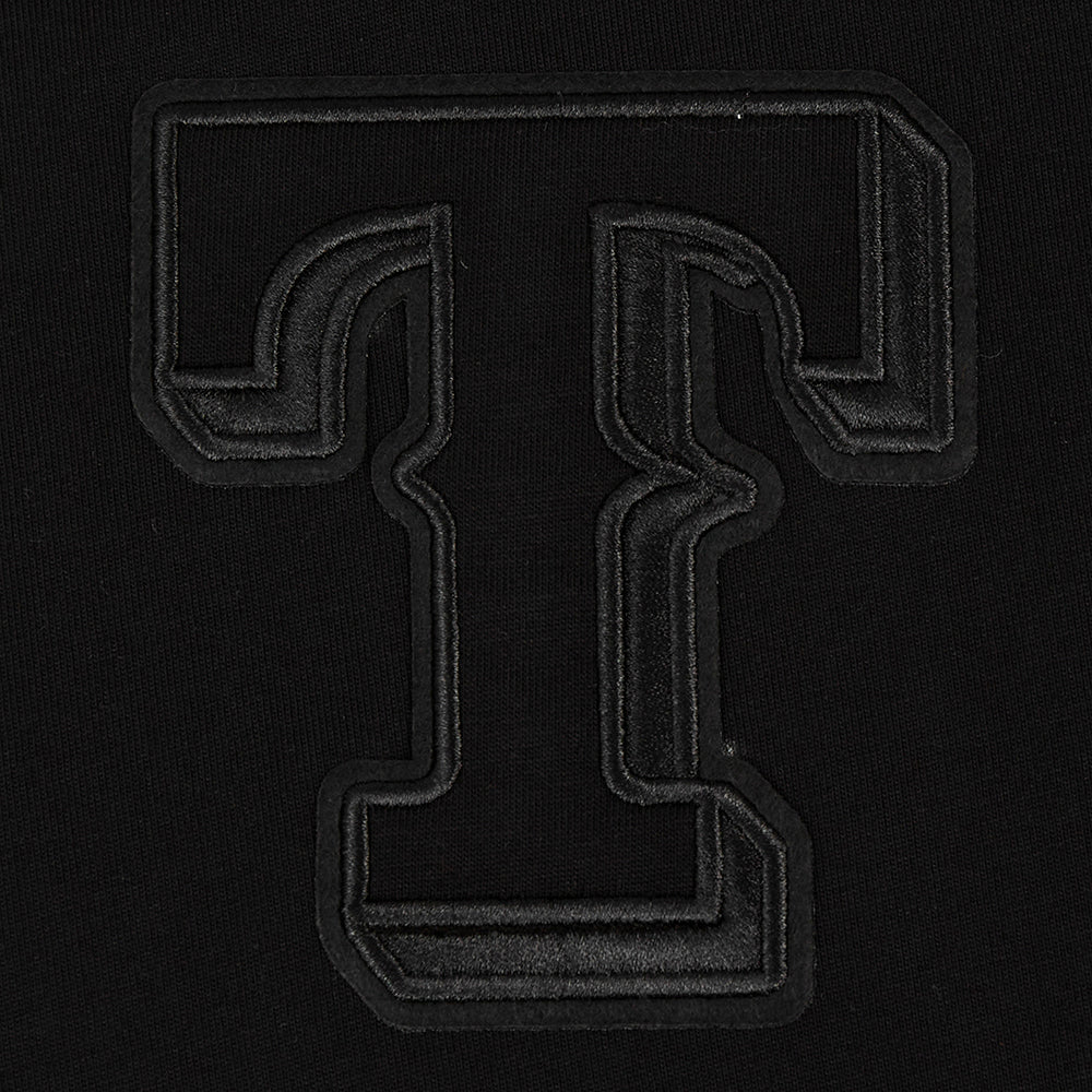 MLB TEXAS RANGERS NEUTRAL HAUT EN JERSEY DE COTON À ÉPAULES TOMBANTES POUR HOMME (NOIR)