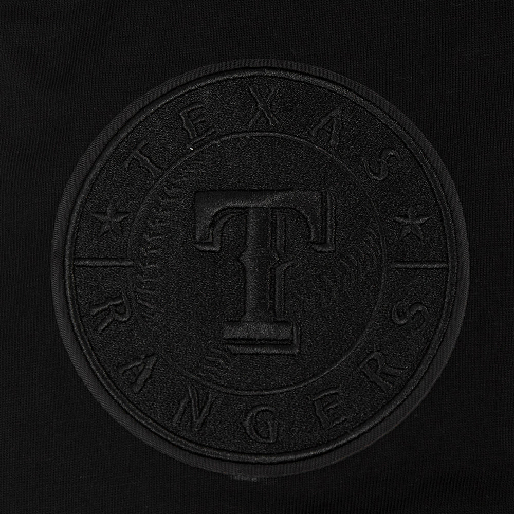 MLB TEXAS RANGERS NEUTRAL HAUT EN JERSEY DE COTON À ÉPAULES TOMBANTES POUR HOMME (NOIR)