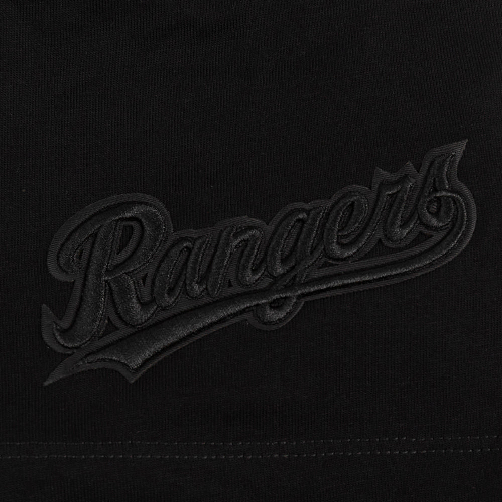 MLB TEXAS RANGERS NEUTRAL HAUT EN JERSEY DE COTON À ÉPAULES TOMBANTES POUR HOMME (NOIR)