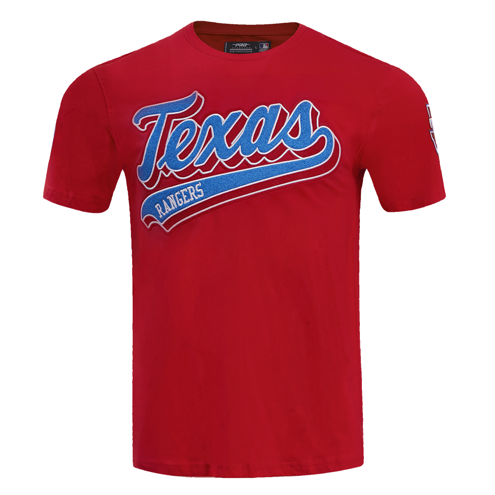 MLB TEXAS RANGERS SCRIPT TAIL HAUT EN JERSEY SIMPLE POUR HOMME (ROUGE)