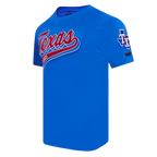 MLB TEXAS RANGERS SCRIPT TAIL HAUT EN JERSEY SIMPLE POUR HOMME (BLEU ROYAL)