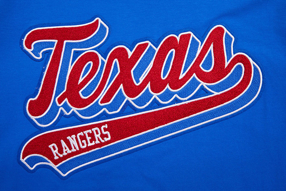 MLB TEXAS RANGERS SCRIPT TAIL HAUT EN JERSEY SIMPLE POUR HOMME (BLEU ROYAL)