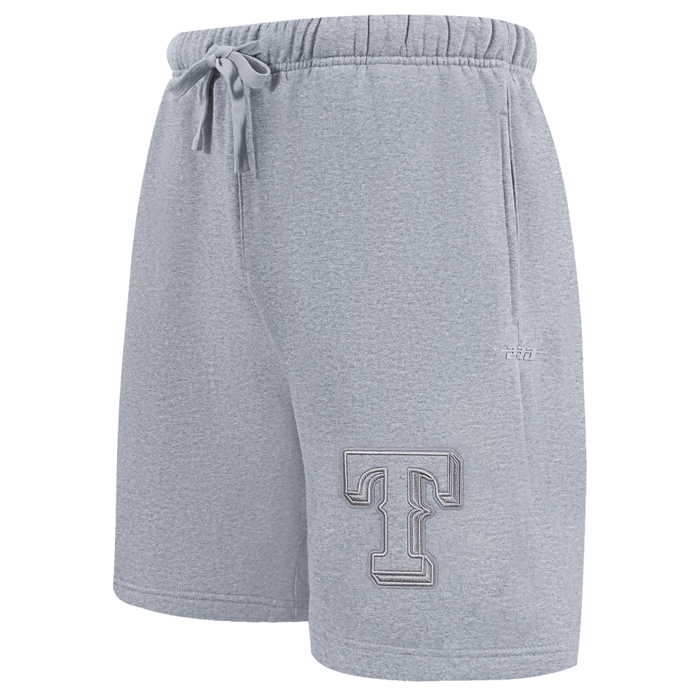 MLB TEXAS RANGERS NEUTRAL SHORT EN MOLLETON POUR HOMME POUR HOMME (GRIS CHINÉ FONCÉ)