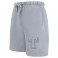 MLB TEXAS RANGERS NEUTRAL SHORT EN MOLLETON POUR HOMME POUR HOMME (GRIS CHINÉ FONCÉ)