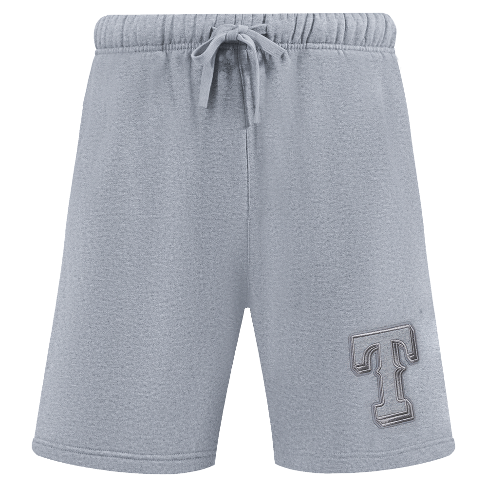 MLB TEXAS RANGERS NEUTRAL SHORT EN MOLLETON POUR HOMME POUR HOMME (GRIS CHINÉ FONCÉ)