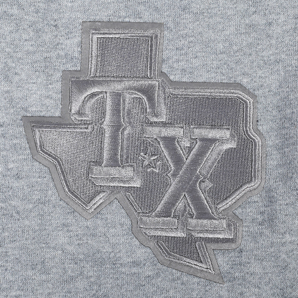 MLB TEXAS RANGERS NEUTRAL SHORT EN MOLLETON POUR HOMME POUR HOMME (GRIS CHINÉ FONCÉ)