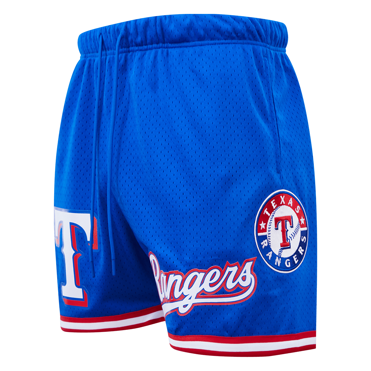 MLB TEXAS RANGERS LOGO MEN'S MESH SHORT (ROYAL/RED)