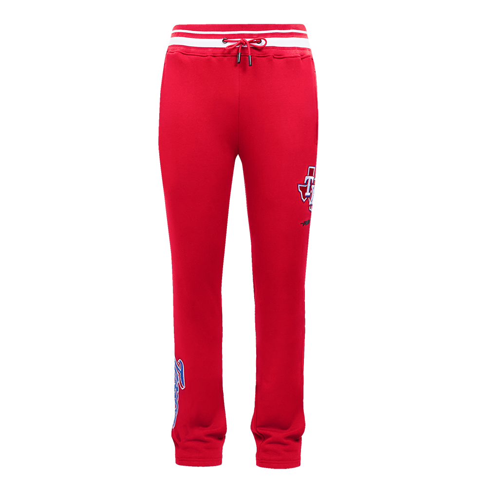MLB TEXAS RANGERS SCRIPT TAIL PANTALON OUATÉ EN MOLLETON CÔTELÉ POUR HOMME (ROUGE)