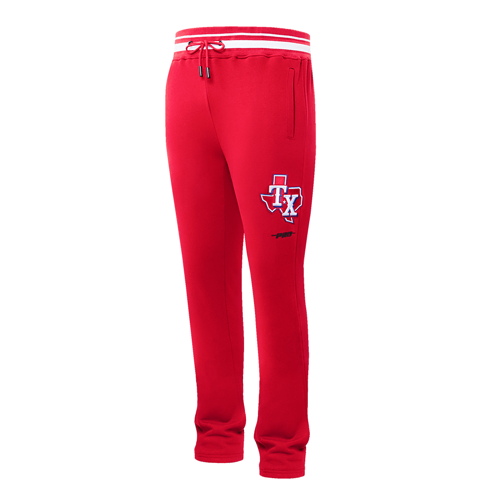 MLB TEXAS RANGERS SCRIPT TAIL PANTALON OUATÉ EN MOLLETON CÔTELÉ POUR HOMME (ROUGE)