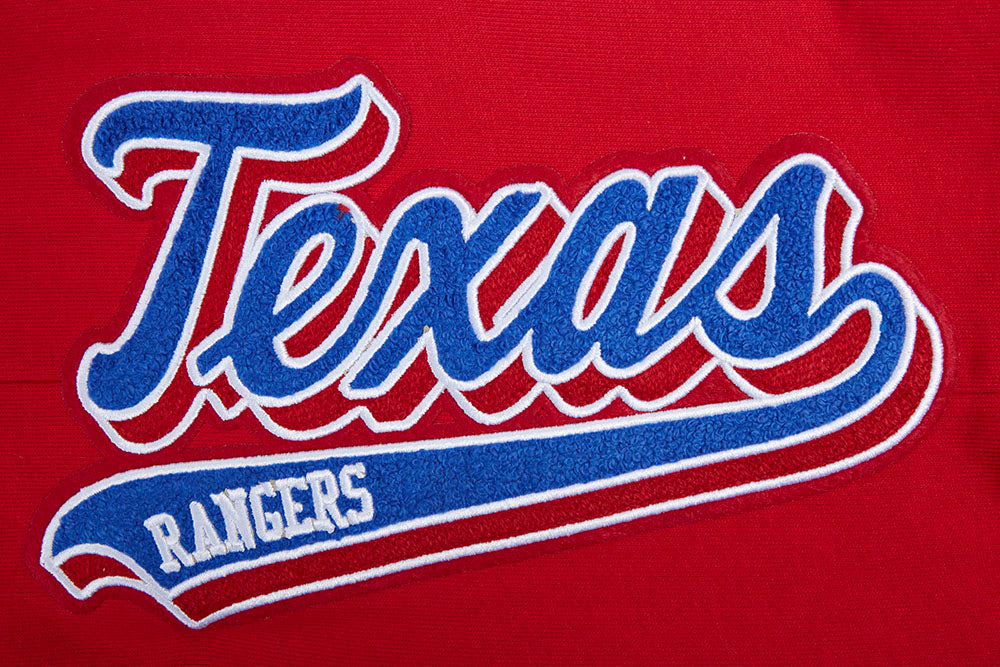 MLB TEXAS RANGERS SCRIPT TAIL PANTALON OUATÉ EN MOLLETON CÔTELÉ POUR HOMME (ROUGE)