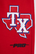 MLB TEXAS RANGERS SCRIPT TAIL PANTALON OUATÉ EN MOLLETON CÔTELÉ POUR HOMME (ROUGE)