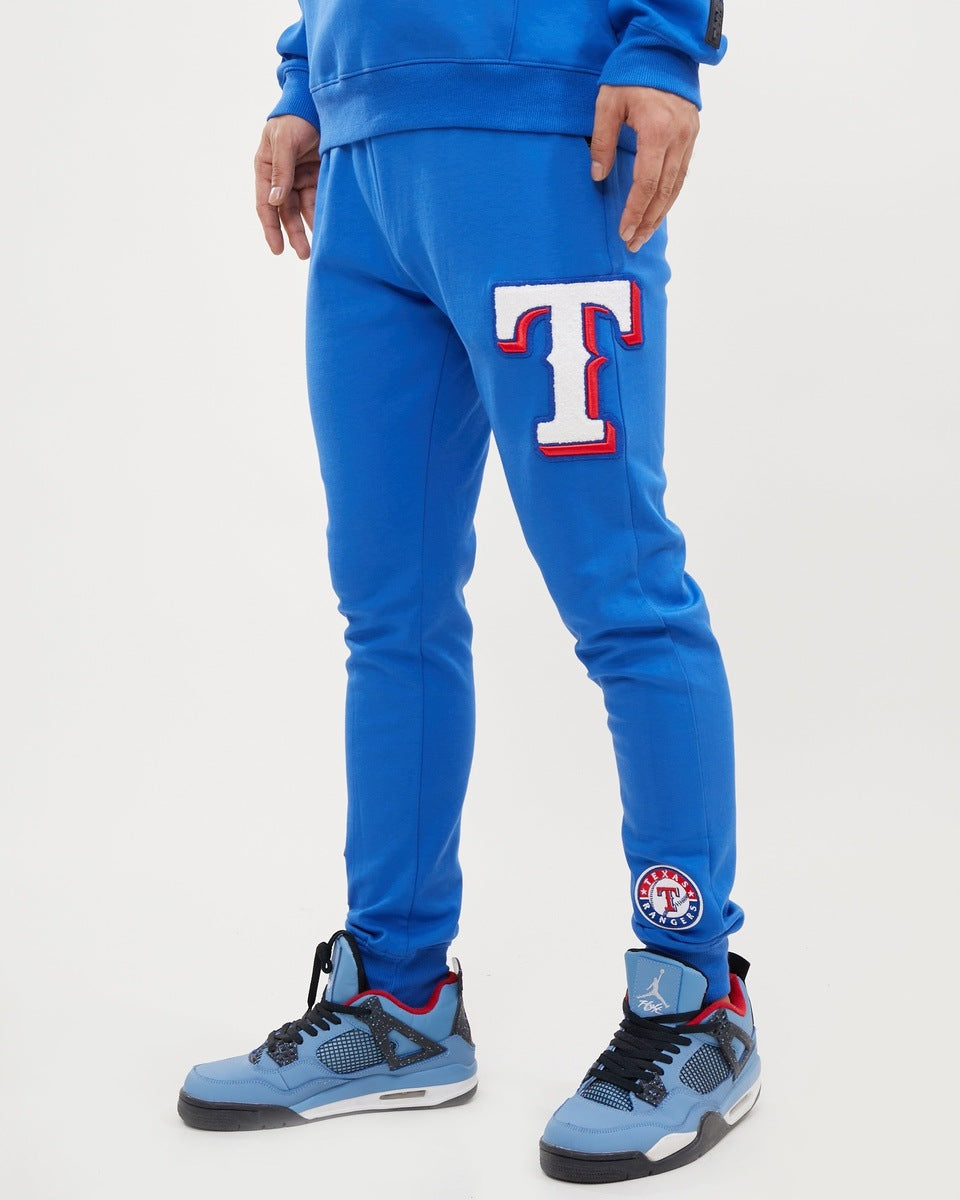 MLB TEXAS RANGERS CLASSIC CHENILLE MEN'S JOGGER (ROYAL BLUE)