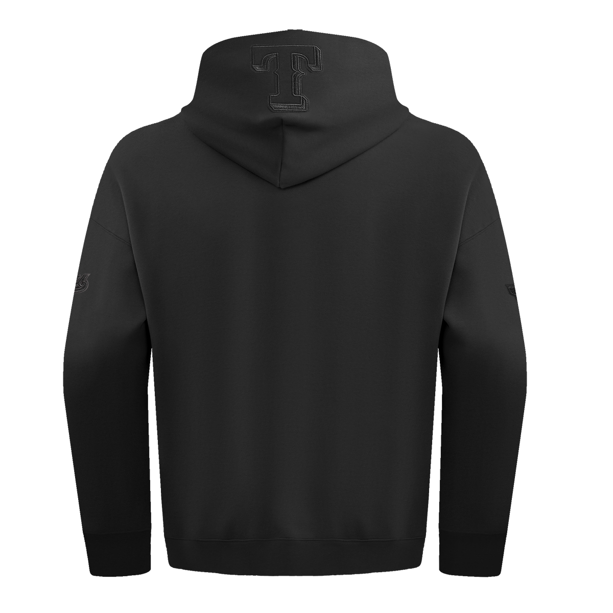 MLB TEXAS RANGERS NEUTRAL CHANDAIL À CAPUCHON EN MOLLETON À ÉPAULES TOMBANTES POUR HOMME (NOIR)