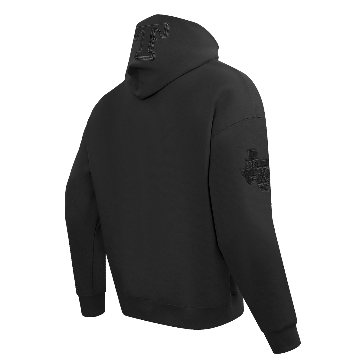 MLB TEXAS RANGERS NEUTRAL CHANDAIL À CAPUCHON EN MOLLETON À ÉPAULES TOMBANTES POUR HOMME (NOIR)