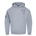 MLB TEXAS RANGERS NEUTRAL MEN'S  DROP SHOULDER FLC PO HOODIE (DARK HEATHER GRAY)